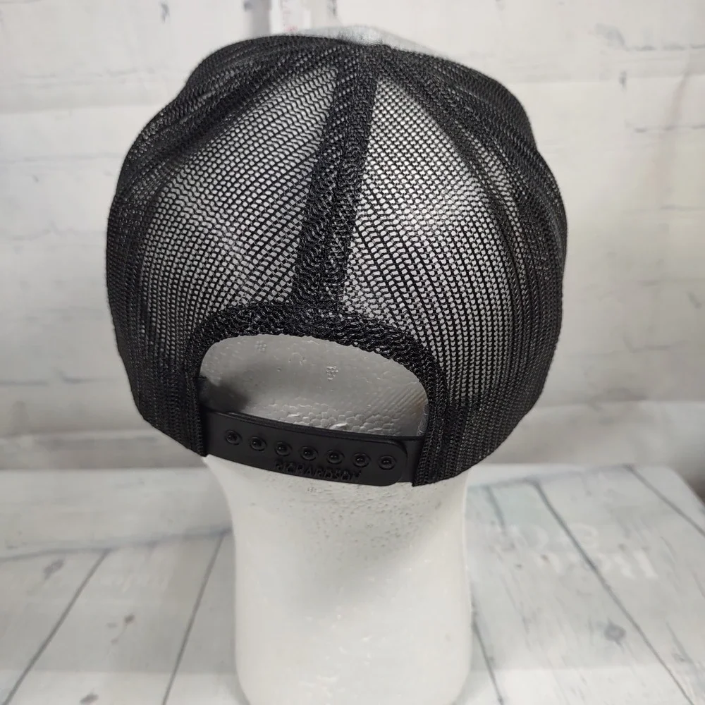 1.50 Trucker Hat Cap Mens Adjustable Black Gray with Patch Logo by Richardson